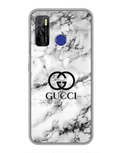 Чохол для TECNO Camon 15 з картинкою «Gucci — мармуровий шик»