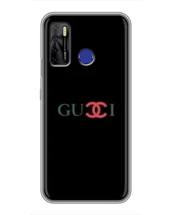 Чохол для TECNO Camon 15 з картинкою «Gucci — червоний градієнт»
