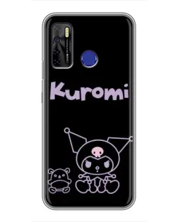 Чохол для TECNO Camon 15 з картинкою «Kuromi — чорний мінімалізм» Чохол для TECNO Camon 15 з картинкою «Kuromi — чорний мінімалізм»