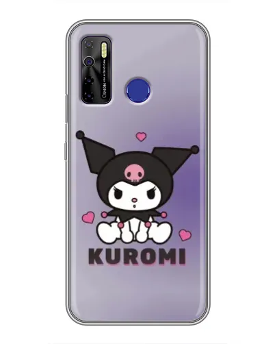 Чохол для TECNO Camon 15 з картинкою «Kuromi — фіолетовий арт»