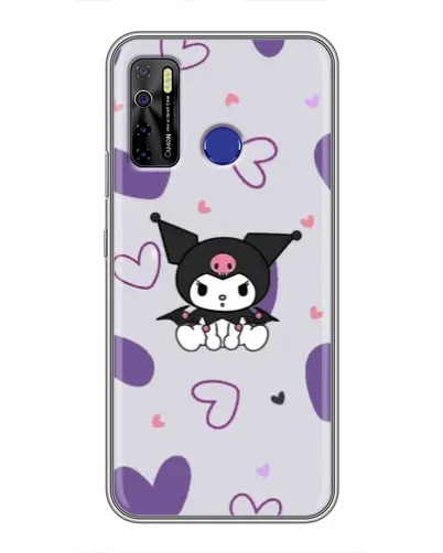 Чохол для TECNO Camon 15 з картинкою «Kuromi та лавандові серця»