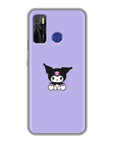 Чохол для TECNO Camon 15 з картинкою «Kuromi — фіолетовий мінімалізм»
