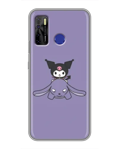 Чохол для TECNO Camon 15 з картинкою «Kuromi на ліловому фоні»