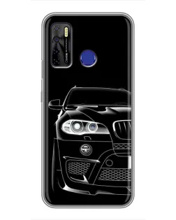 Чохол для TECNO Camon 15 з картинкою «Темний силует BMW»