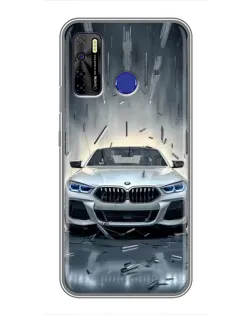 Чохол для TECNO Camon 15 з картинкою «BMW у світлі фар»