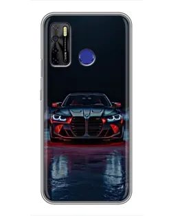 Чохол для TECNO Camon 15 з картинкою «BMW на мокрій дорозі»