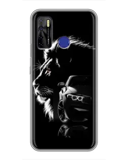 Чохол для TECNO Camon 15 з картинкою «BMW та лев»