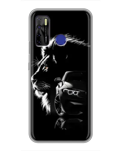 Чохол для TECNO Camon 15 з картинкою «BMW та лев» Чохол для TECNO Camon 15 з картинкою «BMW та лев»