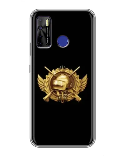 Чехол для TECNO Camon 15 с картинкой «PUBG — оранжевый градиент»