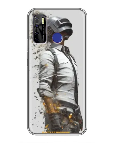 Чехол для TECNO Camon 15 с картинкой «PUBG — боец в пыли»