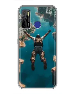 Чехол для TECNO Camon 15 с картинкой «PUBG — свободное падение»