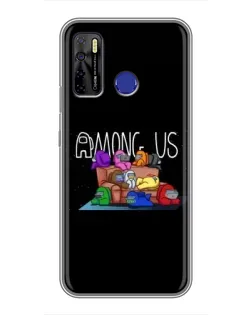 Чехол для TECNO Camon 15 с картинкой «Логотип Among Us» Чехол для TECNO Camon 15 с картинкой «Логотип Among Us»