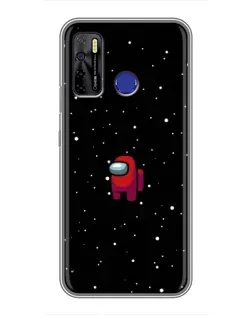 Чехол для TECNO Camon 15 с картинкой «Красный Among Us»