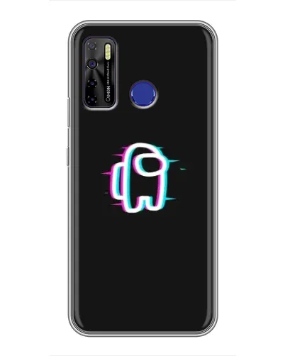 Чехол для TECNO Camon 15 с картинкой «Among Us неон»