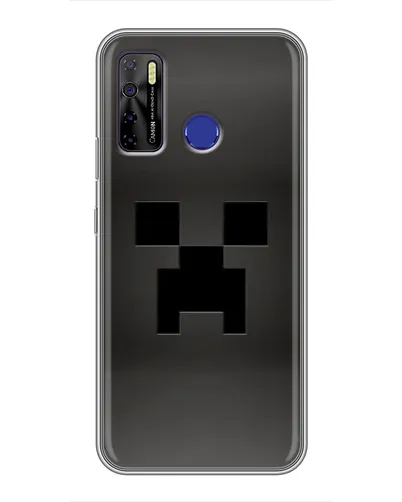 Чехол для TECNO Camon 15 с картинкой «Черный крипер градиент»