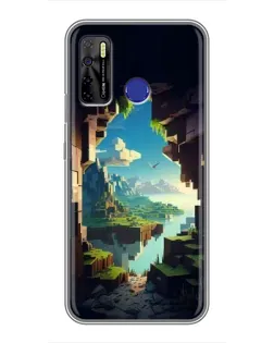 Чехол для TECNO Camon 15 с картинкой «Вид из пещеры»