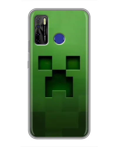 Чехол для TECNO Camon 15 с картинкой «Крипер микро-дизайн»