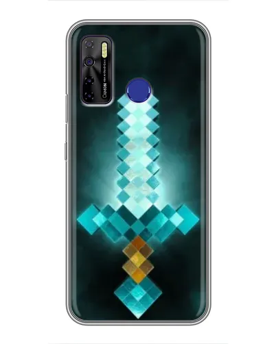 Чехол для TECNO Camon 15 с картинкой «Алмазный меч неон»