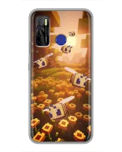 Чехол для TECNO Camon 15 с картинкой «Поле подсолнухов»