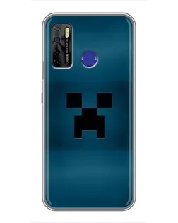 Чехол для TECNO Camon 15 с картинкой «Крипер текстура»