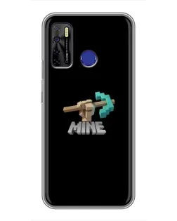 Чехол для TECNO Camon 15 с картинкой «Алмазная кирка»