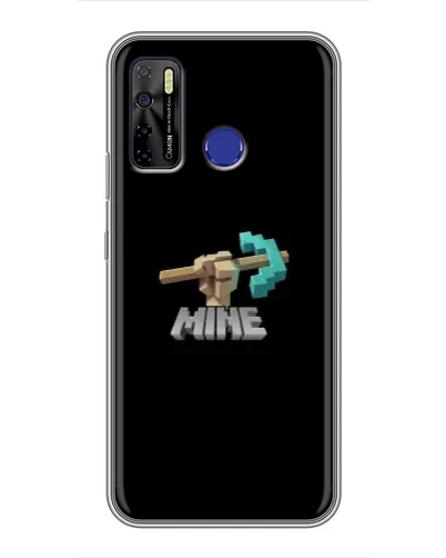 Чехол для TECNO Camon 15 с картинкой «Алмазная кирка»