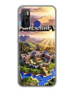 Чехол для TECNO Camon 15 с картинкой «Minecraft панорама»