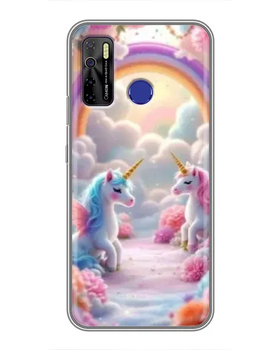Чехол для TECNO Camon 15 с картинкой «Радуга и единороги» Чехол для TECNO Camon 15 с картинкой «Радуга и единороги»