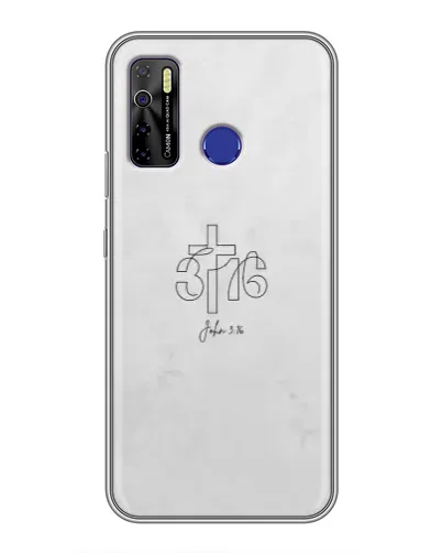 Чехол для TECNO Camon 15 с картинкой «Иоанна 3:16 Крест»