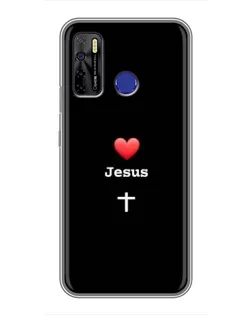 Чохол для TECNO Camon 15 з картинкою «Серце - Jesus»
