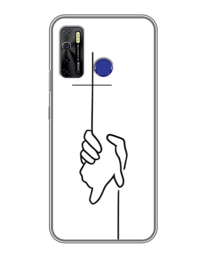 Чехол для TECNO Camon 15 с картинкой «Рука держит»