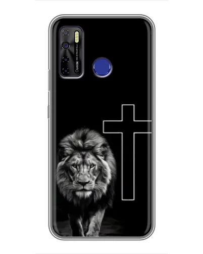 Чехол для TECNO Camon 15 с картинкой «Лев и Крест»
