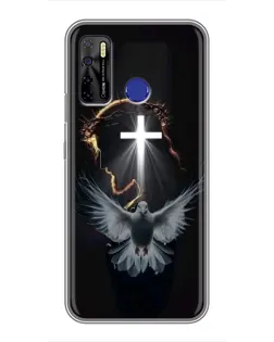 Чехол для TECNO Camon 15 с картинкой «Голубь и Свет»