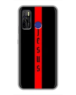 Чехол для TECNO Camon 15 с картинкой «Красная линия веры»