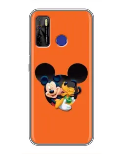 Чехол для TECNO Camon 15 с картинкой «Сердце Микки Минни»
