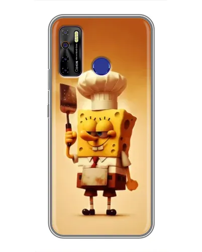 Чехол для TECNO Camon 15 с картинкой «Губка Боб повар»