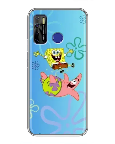 Чехол для TECNO Camon 15 с картинкой «Спанч Боб и Патрик»