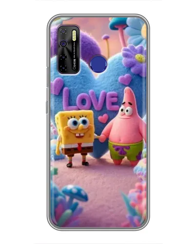 Чехол для TECNO Camon 15 с картинкой «Губка Боб Патрик»