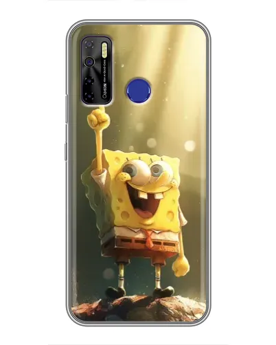 Чехол для TECNO Camon 15 с картинкой «Сияющий Спанч Боб»