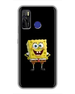 Чехол для TECNO Camon 15 с картинкой «Классический Губка Боб»