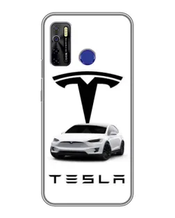 Чохол для TECNO Camon 15 з картинкою «Tesla White Style»