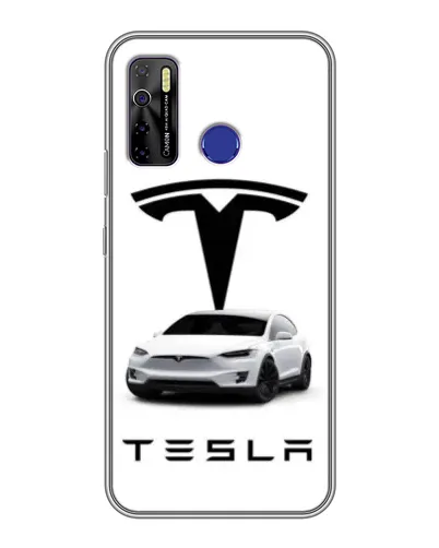 Чохол для TECNO Camon 15 з картинкою «Tesla White Style»
