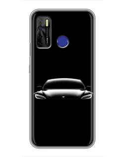 Чохол для TECNO Camon 15 з картинкою «Фари Tesla Night»