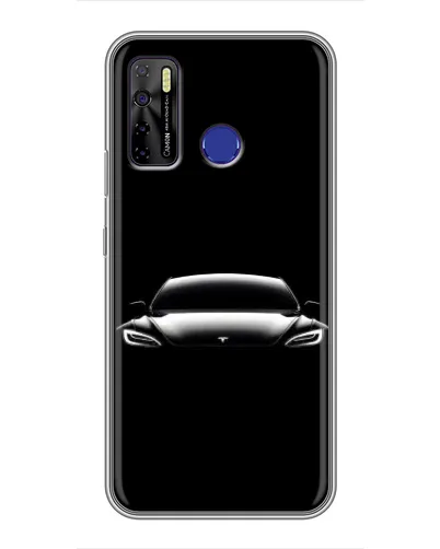 Чохол для TECNO Camon 15 з картинкою «Фари Tesla Night»