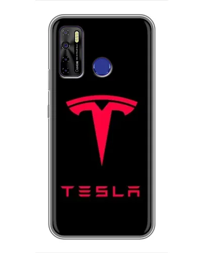 Чохол для TECNO Camon 15 з картинкою «Tesla Red Logo»