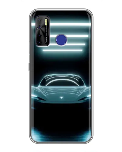 Чохол для TECNO Camon 15 з картинкою «Tesla в неоні»