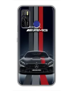 Чохол для TECNO Camon 15 з картинкою «Mercedes — білий карбон» Чохол для TECNO Camon 15 з картинкою «Mercedes — білий карбон»