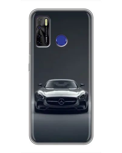 Чохол для TECNO Camon 15 з картинкою «Mercedes на чорному»