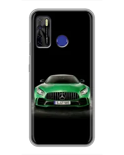 Чохол для TECNO Camon 15 з картинкою «Mercedes — неоновий лого»