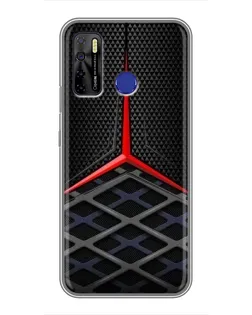 Чохол для TECNO Camon 15 з картинкою «Mercedes Carbon Grid»